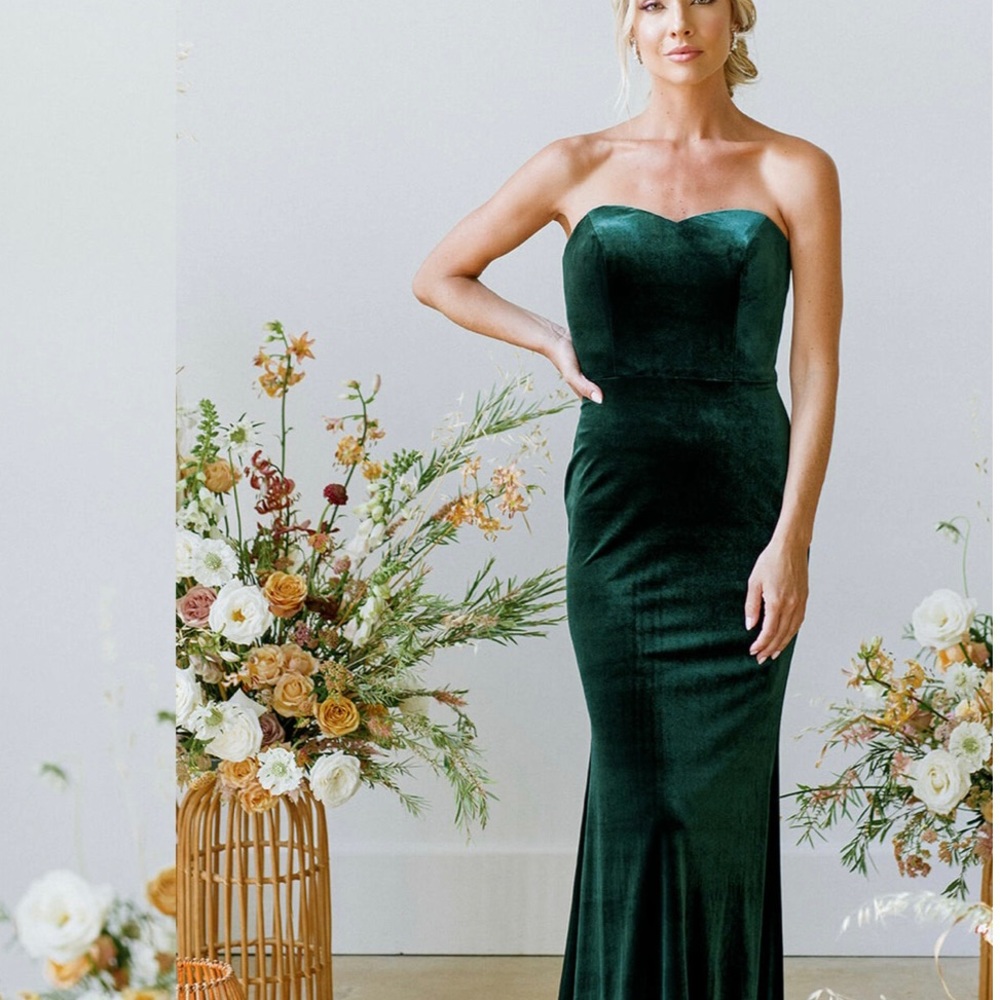 Quinn velvet bridesmaid dress from Revelry.